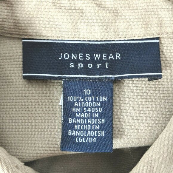 Jones Wear Sport Jacket Tan Button Up Size 10 - Picture 3 of 4